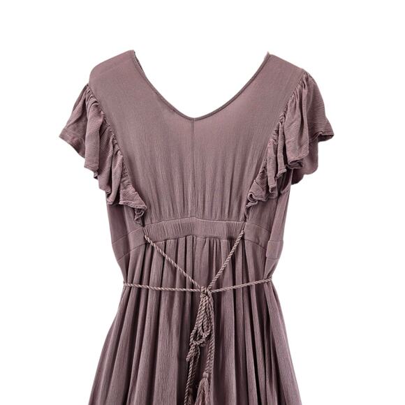 Baltic Born Jennifer Maxi Dress Womens XL Mauve Purple Pink Deep V-Neck - Picture 6 of 11